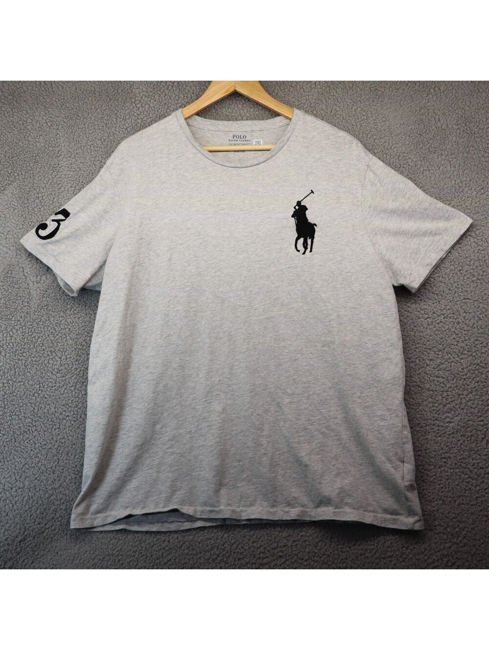 Polo Ralph Lauren Men XL Big Pony Crew Neck T-Shirt Gray